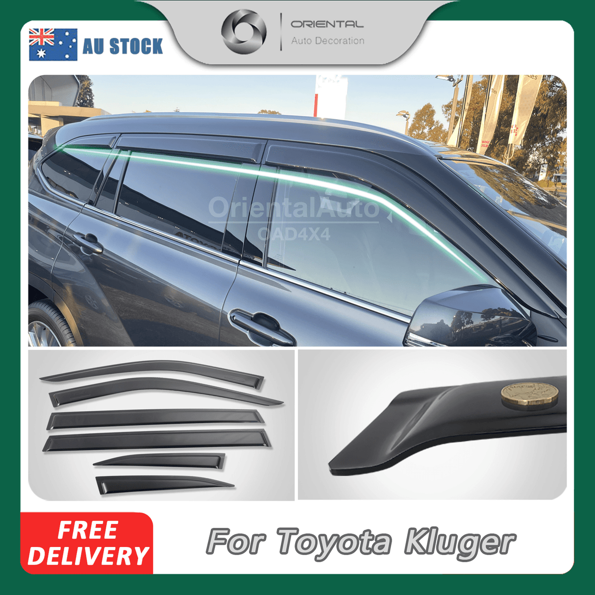 Weather Shields for Toyota Kluger 2021-Onwards 6PCS