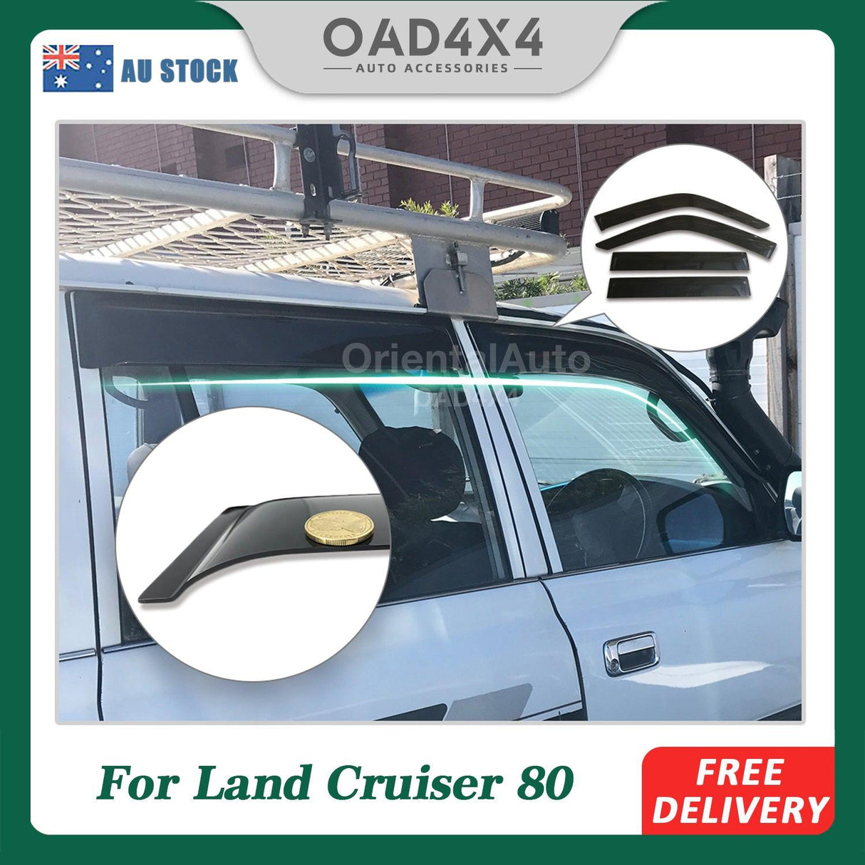 Weather Shields for Toyota Land Cruiser 80 Series LC80 1990-1998