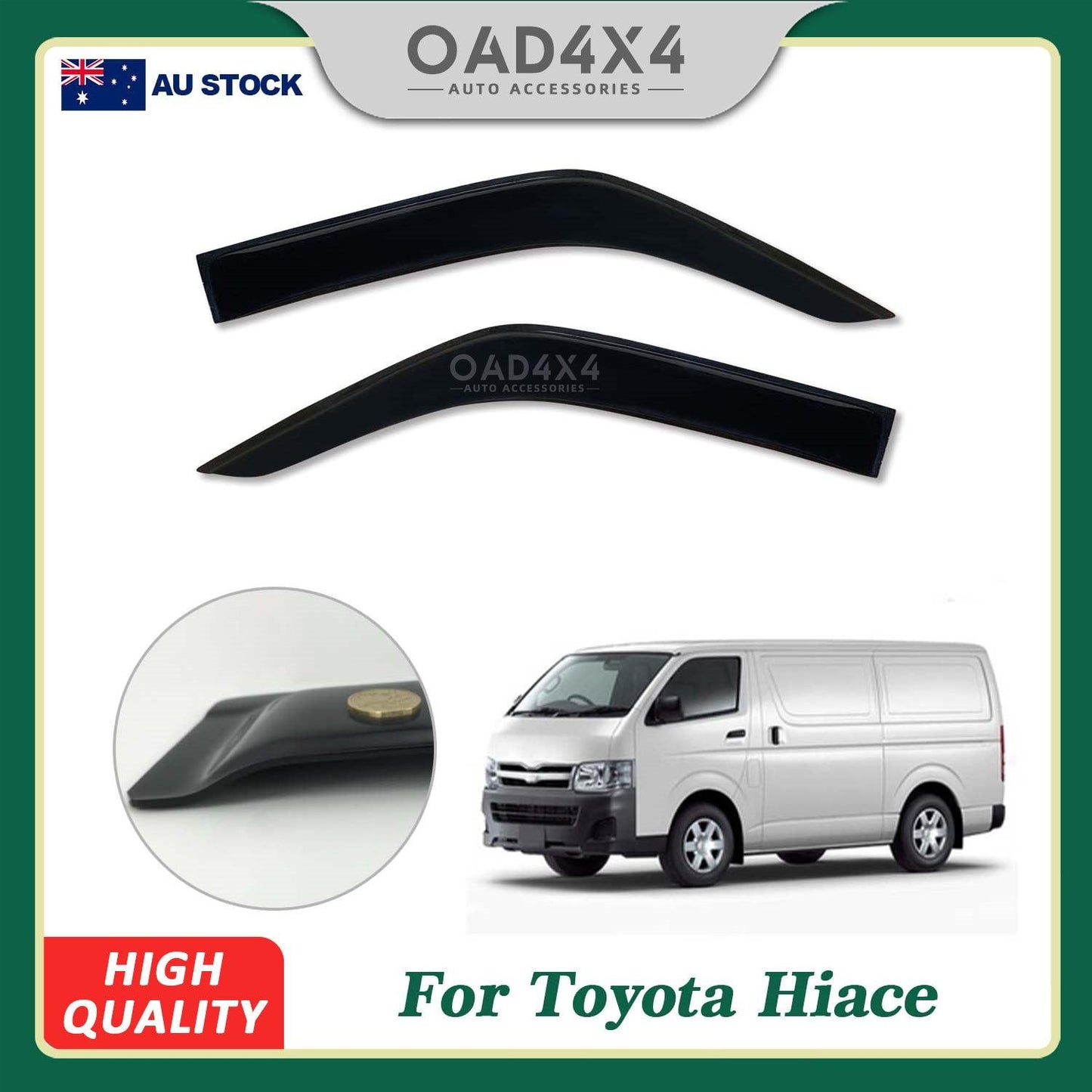 Widened Weather Shields for Toyota Hiace 1990-2005