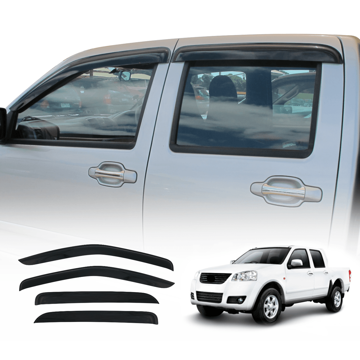 Weather Shields for Great Wall V200/V240 Dual Cab 2009-2016