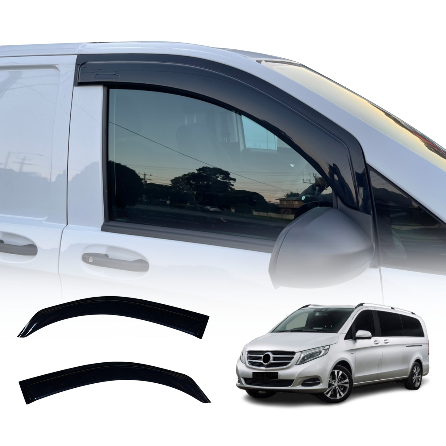 Weather Shields for Mercedes-Benz V-class V250 V220 V300 2015-Onwards