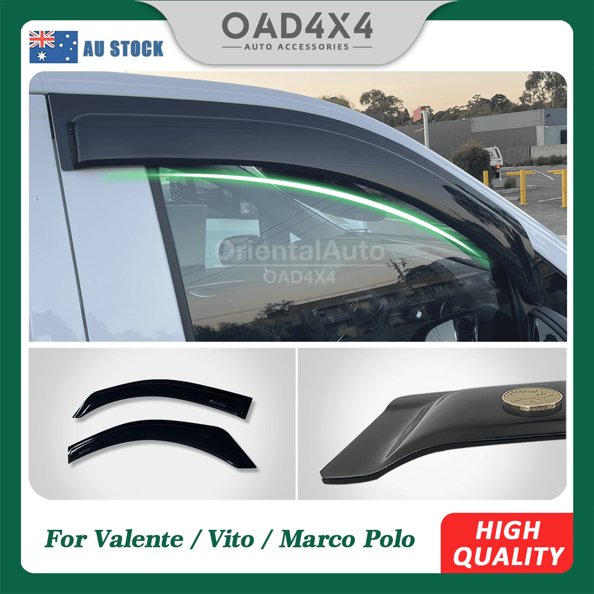 Weather Shields for Mercedes-Benz Valente / Vito / Marco Polo 2015-Onwards