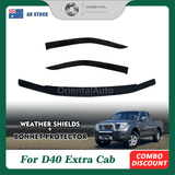 Bonnet Protector & Weather Shields for Nissan Navara D40 Extra Cab 2005-2010 Spanish Model