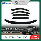 Bonnet Protector & Injection Weather Shield for Toyota Hilux Dual Cab 2011-2015