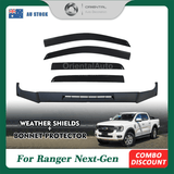 Bonnet Protector & Injection Weather Shields for Ford Ranger Dual Cab Next-Gen 2022-Onwards