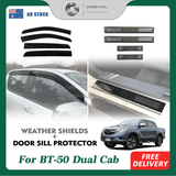 Weather Shields & Door Sill Protector For Mazda BT-50 BT50 Dual Cab 2011-2020