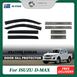 Weather Shields & Door Sill Protector For ISUZU D-MAX / DMAX Dual Cab 2012-2020