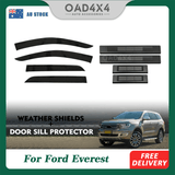 Weather Shields & Door Sill Protector For Ford Everest UA/UA II 2015-2022