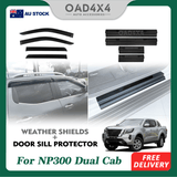 Weather Shields & Door Sill Protector For Nissan Navara NP300 D23 Dual Cab