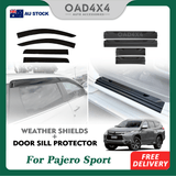 Weather Shields & Door Sill Protector For Mitsubishi Pajero Sport 2015-Onwards