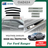 Weather Shields & Door Sill Protector For Ford Ranger Dual Cab 2011-2022