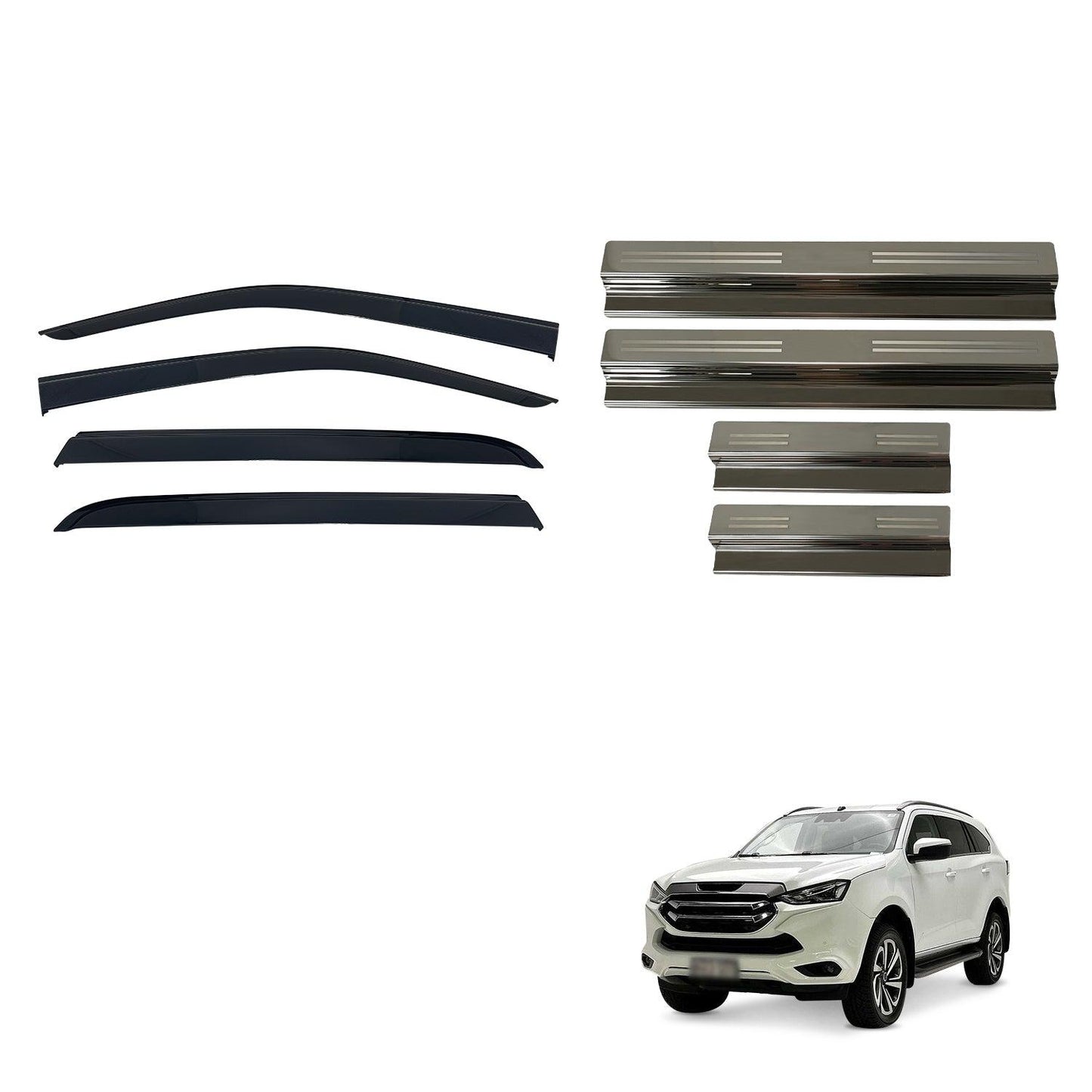 Injection Weather Shields & Door Sill Protector For ISUZU MUX MU-X 2021-Onwards