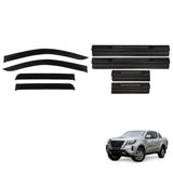 Weather Shields & Door Sill Protector For Nissan Navara NP300 D23 Dual Cab