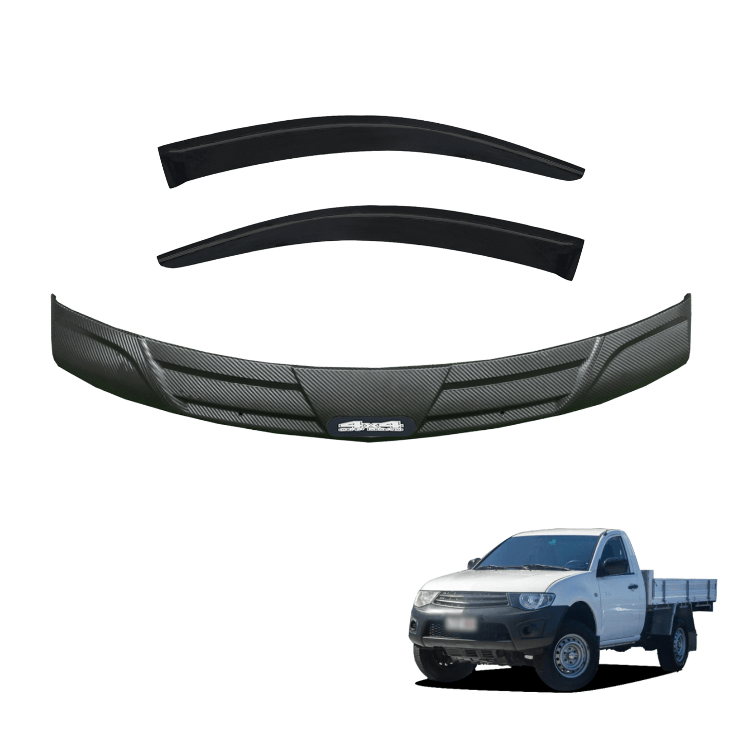 Bonnet Protector & Weather Shields for Mitsubishi Triton Single Cab 2006-2015