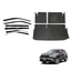 Injection 6pcs Stainless Weather Shields & 3D TPE Detachable Cargo Mat Boot Mat for Toyota Kluger Grande 2021-Onwards 3pcs Weathershields Window Visor