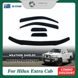 Bonnet Protector & Weather Shields for Toyota Hilux Extra Cab 2011-2015 4PCS