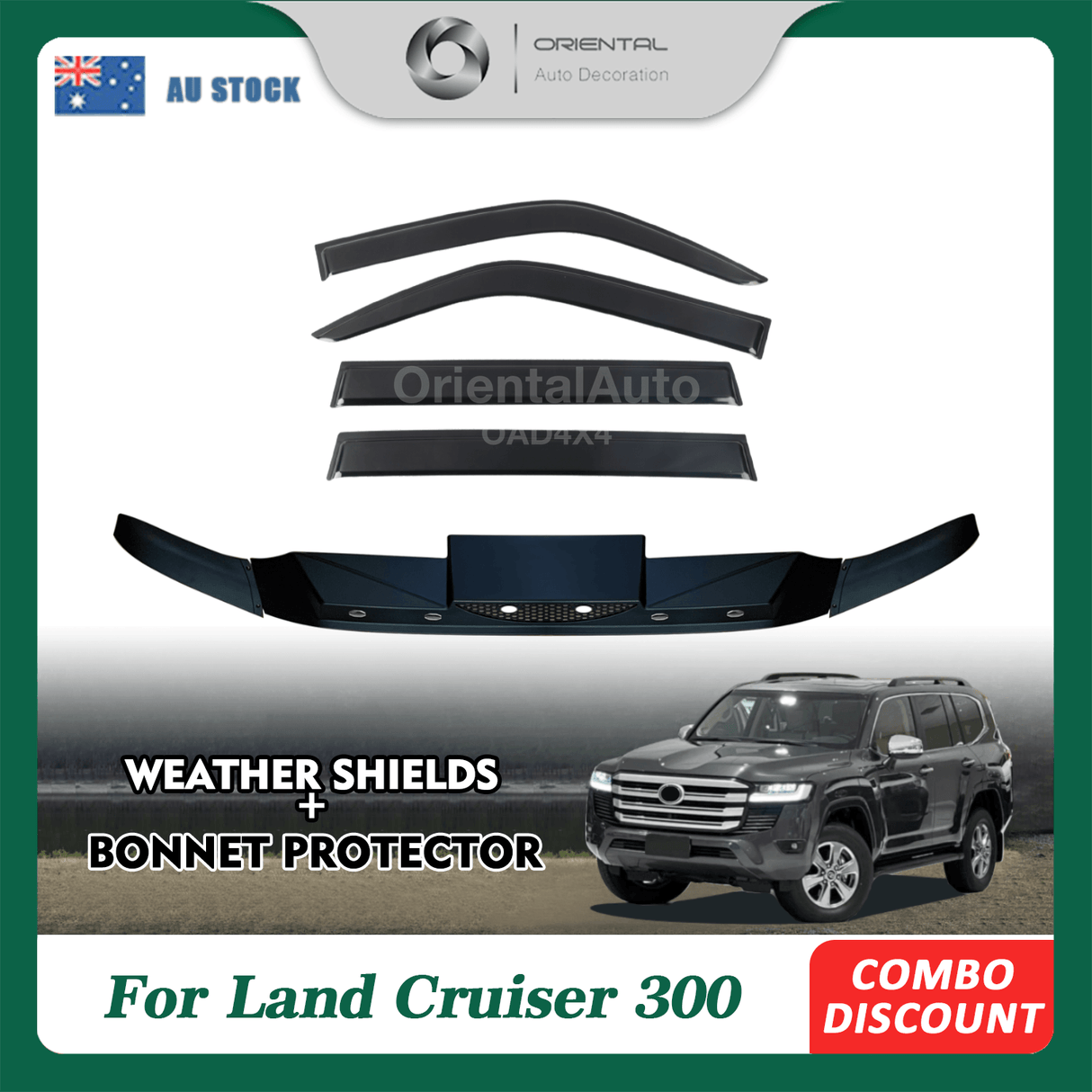 Bonnet Protector & Weather Shields for Toyota Landcruiser 300 2021-Onwards