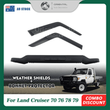 Bonnet Protector & Weather Shields for Toyota Land Cruiser 70 76 78 79 Series UTE 2007-2023