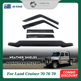 Bonnet Protector & Weather Shields for Toyota Land Cruiser 70 76 79 Series 2007-2023