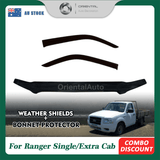 Bonnet Protector & Weather Shields for Ford Ranger Single / Extra Cab 2007-2009