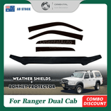 Bonnet Protector & Weather Shields for Ford Ranger PJ Dual Cab 2007-2009