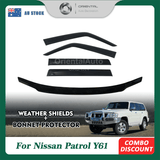 Bonnet Protector & Weather Shields for Nissan Patrol Y61 2004-2015