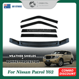 Bonnet Protector & Weather Shields for Nissan Patrol Y62 2012-2019