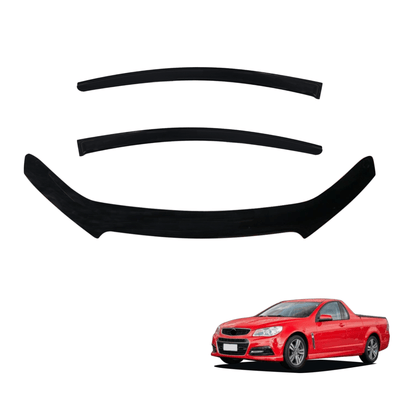 Bonnet Protector & Luxury Weathershields Weather Shields Window Visor For Holden Commodore VF UTE 2013-2016