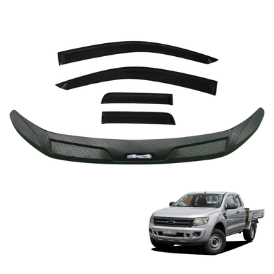 Bonnet Protector & Weather Shield for Ford Ranger Extra Cab 2012-2015