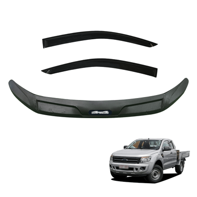 Bonnet Protector & Weather Shield for Ford Ranger Single / Extra Cab 2012-2015