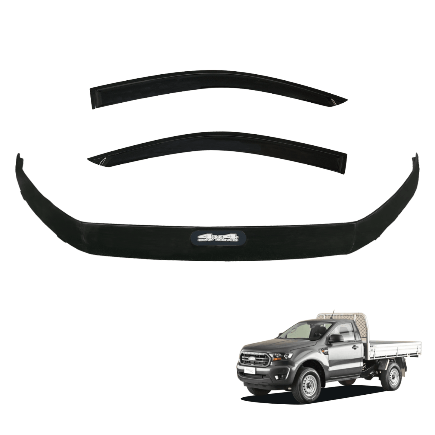 Bonnet Protector & Weather Shield for Ford Ranger Single / Extra Cab 2016-2022