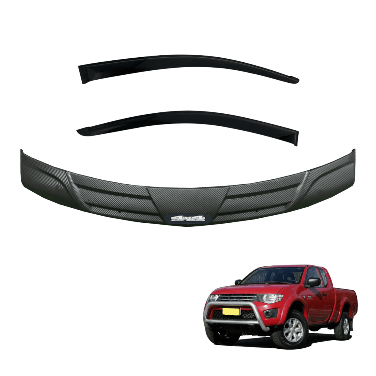 Bonnet Protector & Weather Shields for Mitsubishi Triton Extra Cab 2006-2015