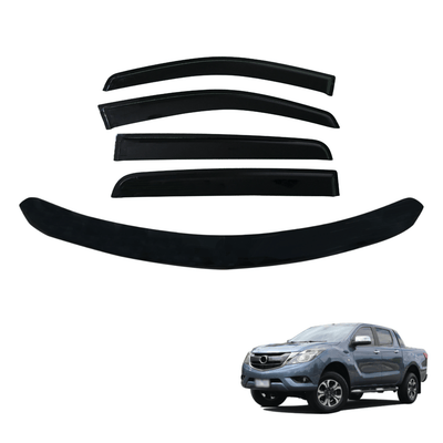 Bonnet Protector & Injection Weather Shield for Mazda BT-50 BT50 Dual Cab 2011-2020