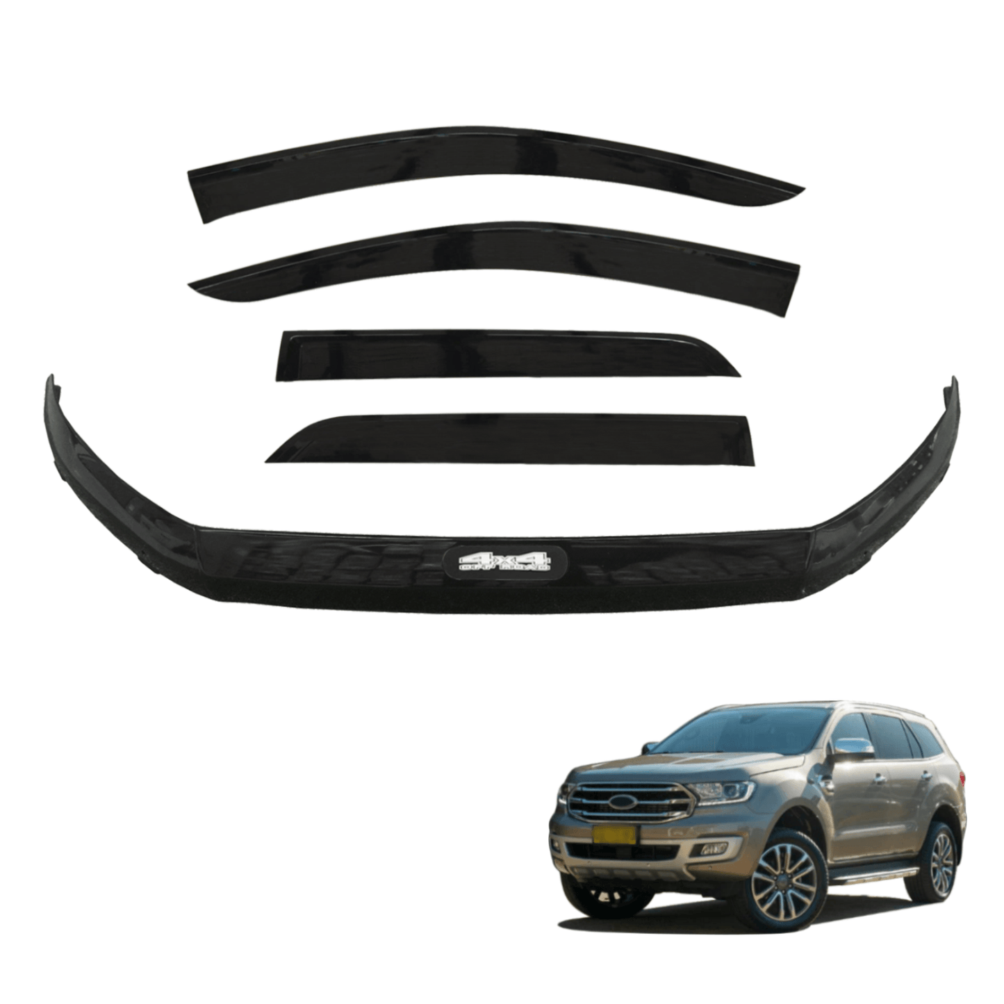 Bonnet Protector & Injection Weather Shield for Ford Everest UA / UA II Series 2015-2022