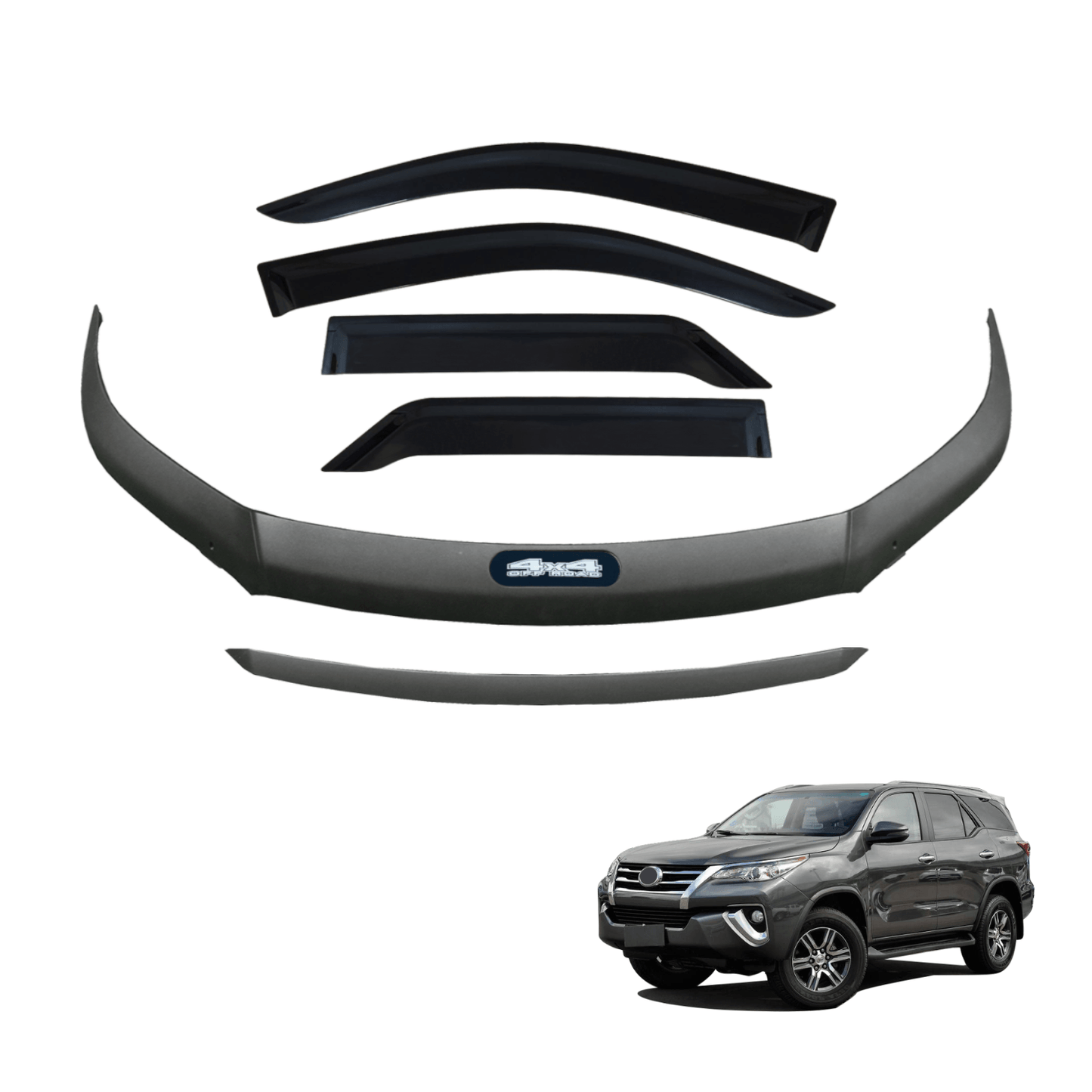 Bonnet Protector & Injection Weather Shield for Toyota Fortuner 2015-2020