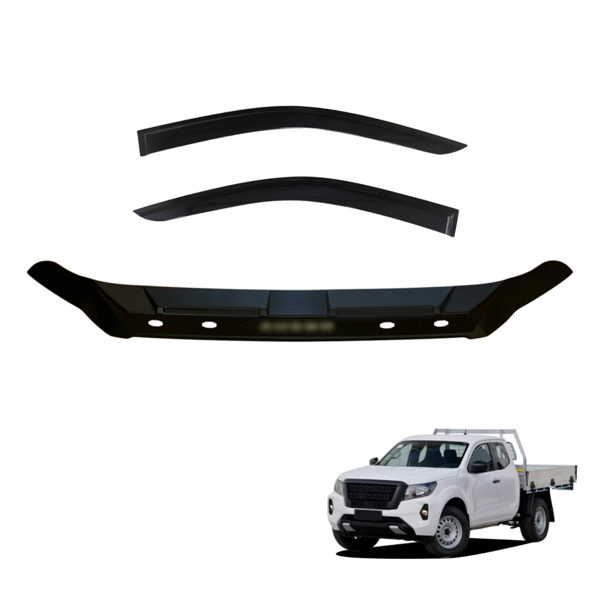 Bonnet Protector & Injection Weather Shield for Nissan Navara NP300 D23 Single/Extra Cab Dec/2020-Onwards MY21+