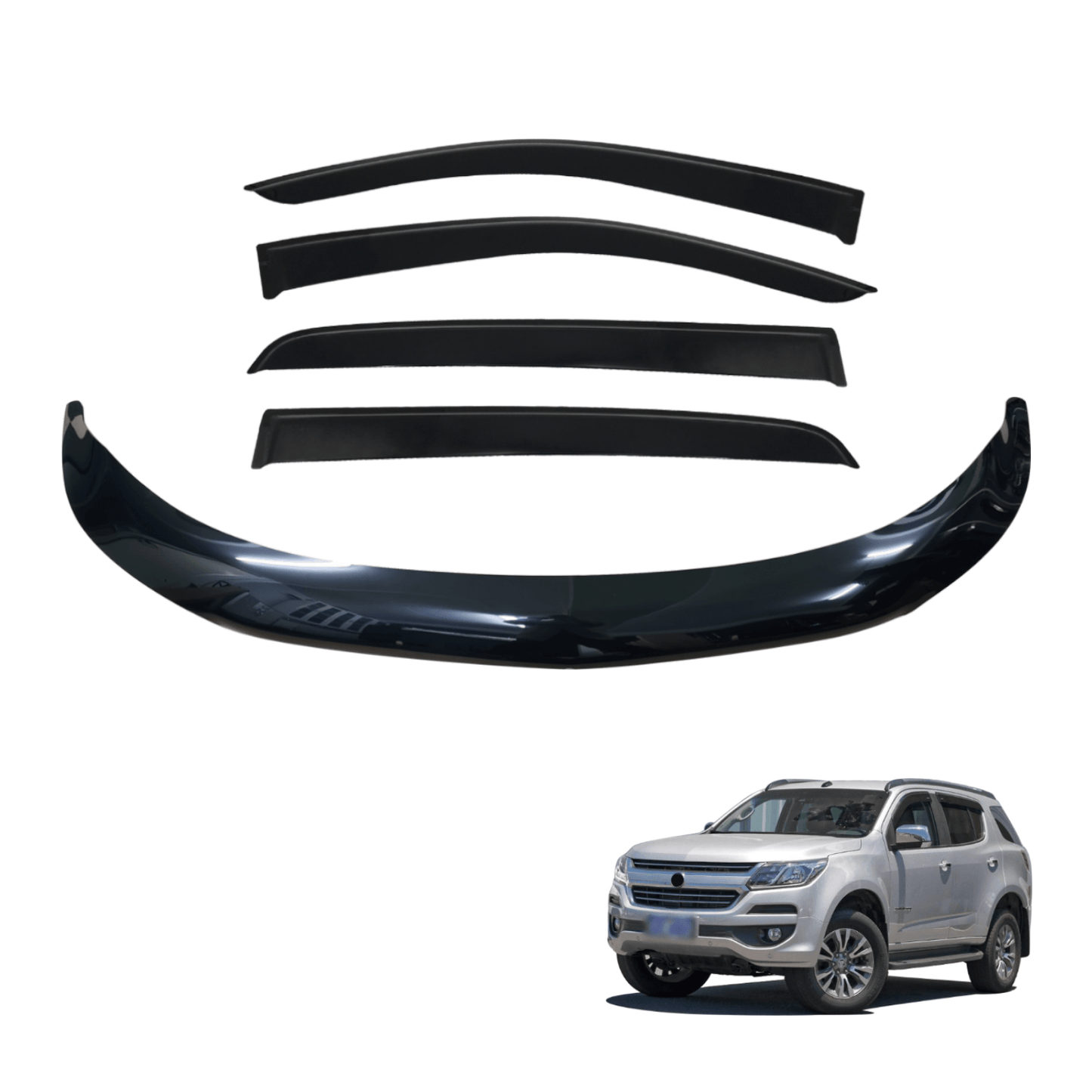 Bonnet Protector & Weathershields Weather Shields Window Visor for Holden Trailblazer 2016-2020