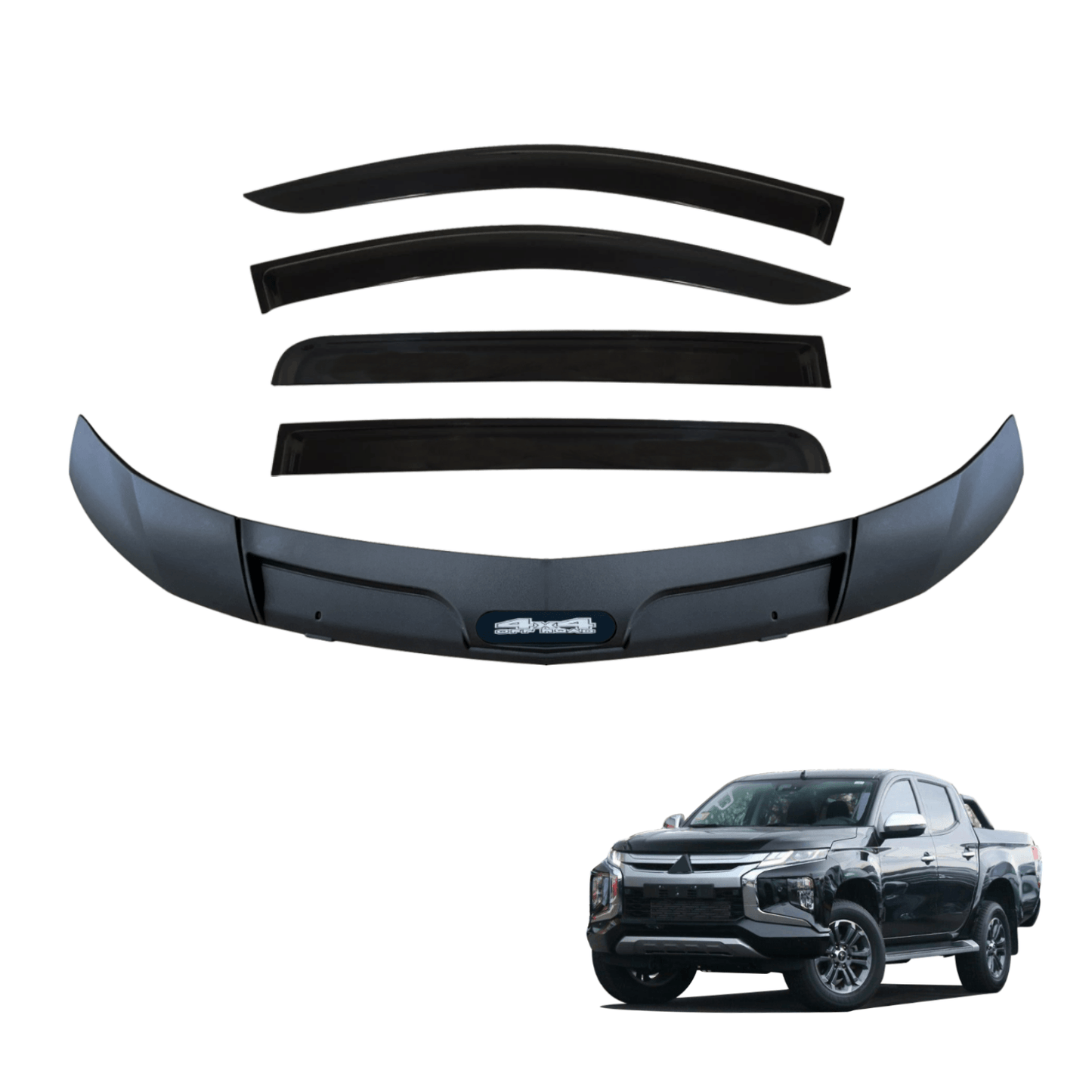 Bonnet Protector & Weather Shields for Mitsubishi Triton MQ Dual Cab 2015-2018