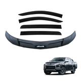 Bonnet Protector & Weather Shields for Mitsubishi Triton MQ Dual Cab 2015-2018