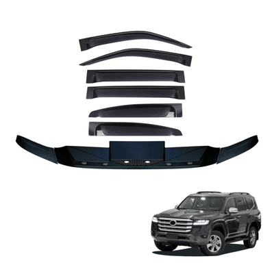 Bonnet Protector & Widened Luxury Weather Shields for Toyota LandCruiser 300 2021-Onwards