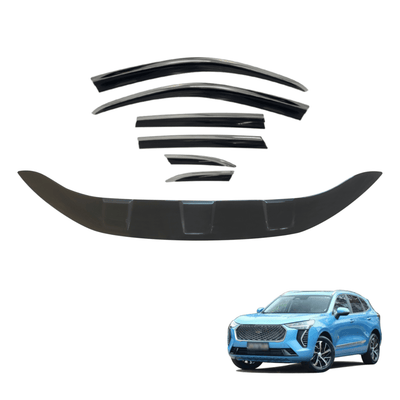 Bonnet Protector & Stainless Edge Weather Shields for Haval Jolion 2021-2024