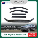 Bonnet Protector & Weather Shields for Toyota Land Cruiser Prado 150 2018-Onwards