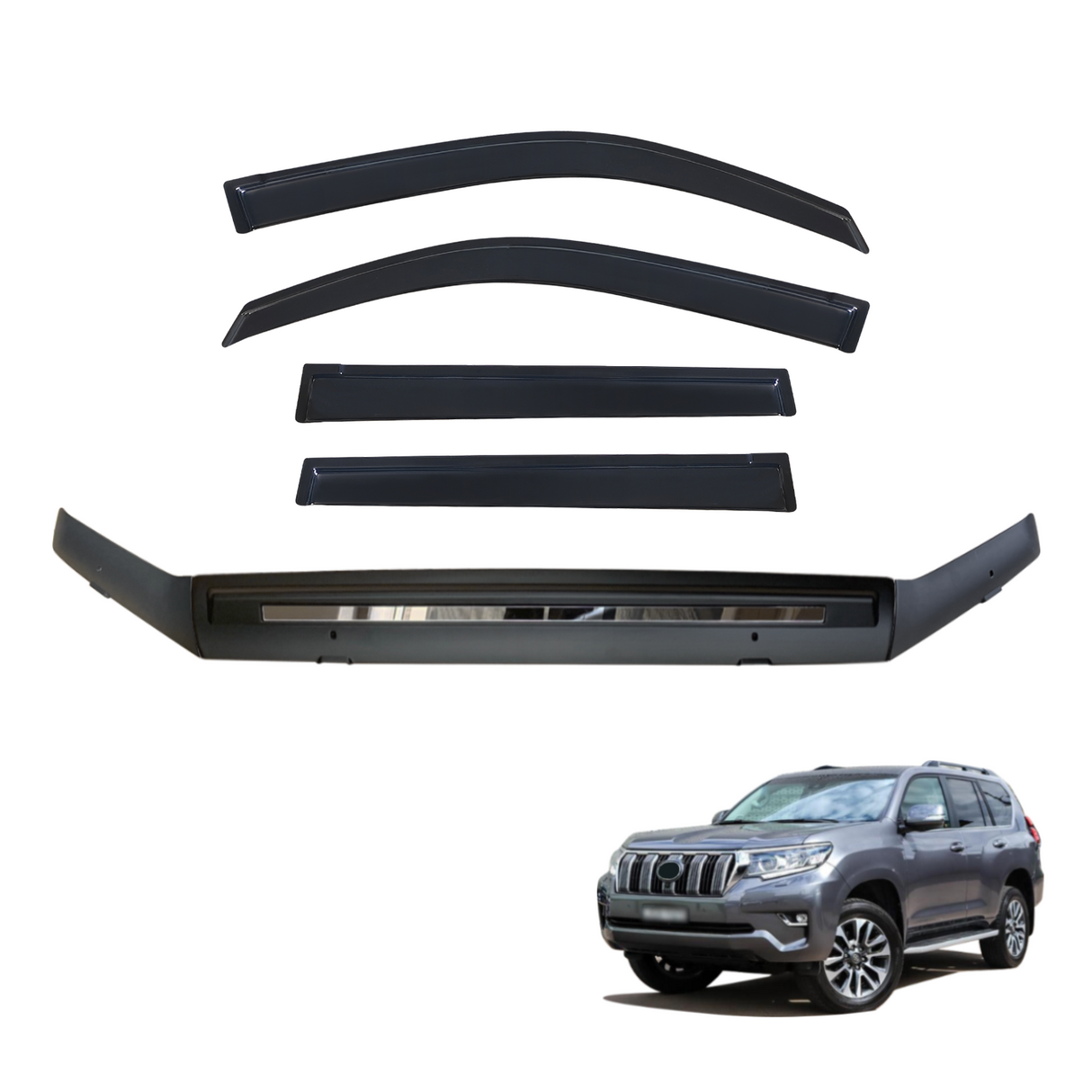 Bonnet Protector & Weather Shields for Toyota Land Cruiser Prado 150 2018-Onwards