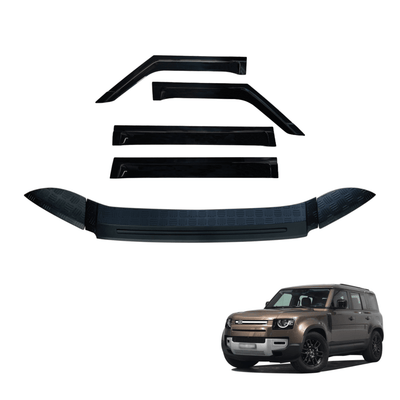 Bonnet Protector & Widened Luxury Weather Shields for Land Rover Defender L663 110 / 130 2020-Onwards