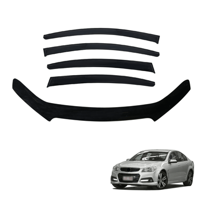 Bonnet Protector & Luxury Weathershields Weather Shields Window Visor For Holden Commodore VF Sedan 2013-2016