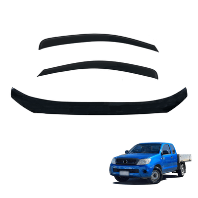 Bonnet Protector & Weather Shields for Toyota Hilux Single / Extra Cab 2005-2011 2PCS