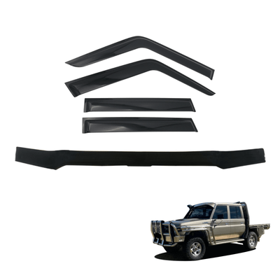 Bonnet Protector & Weather Shields for Toyota Landcruiser 70 76 79 Series 2007-2016