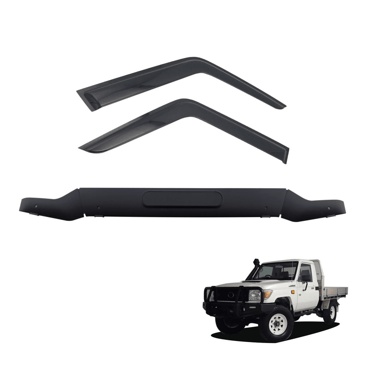 Bonnet Protector & Weather Shields for Toyota Land Cruiser 70 76 78 79 Series UTE 2007-2023