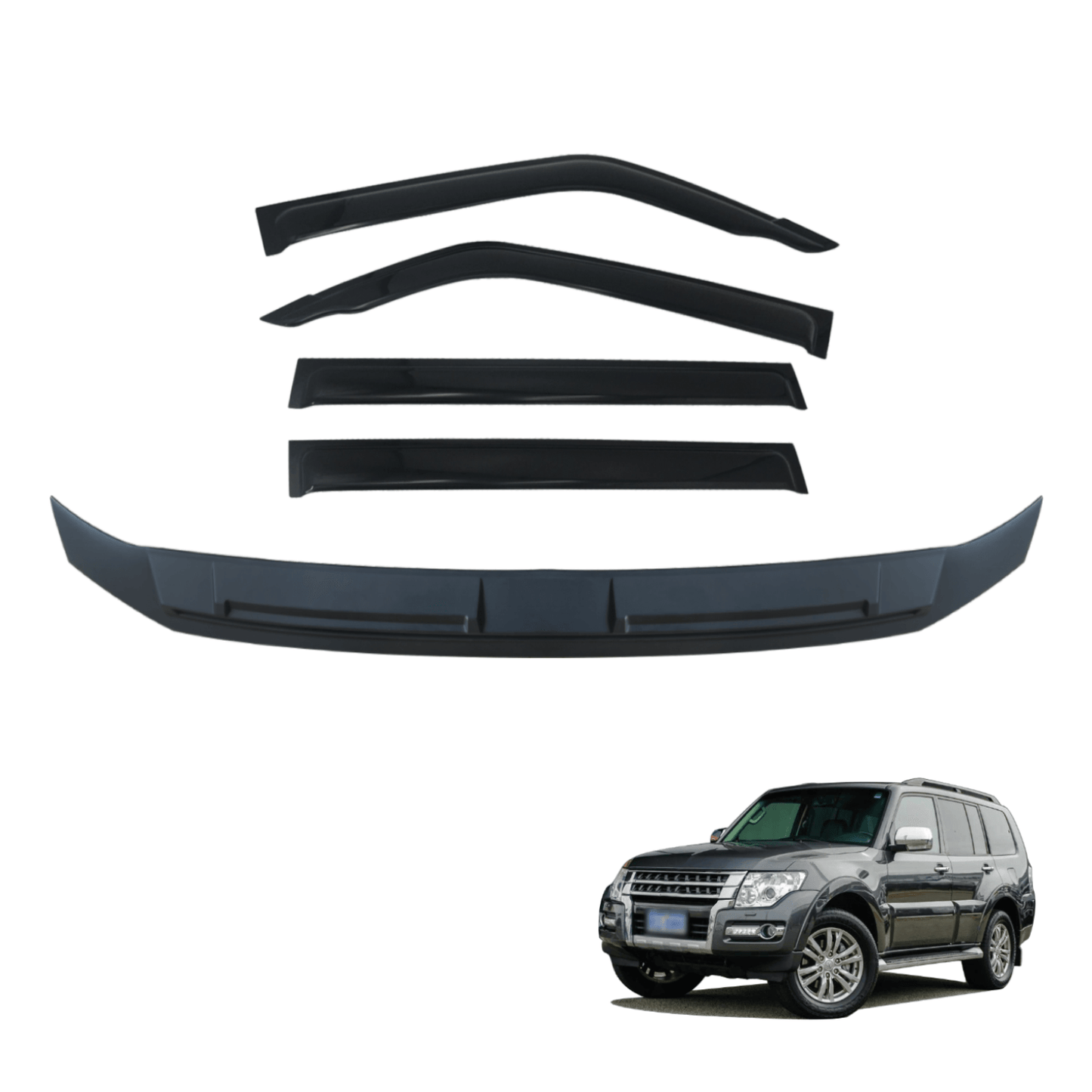 Bonnet Protector & Weather Shields for Mitsubishi Pajero 2007-2020