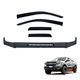 Bonnet Protector & Luxury Weather Shields for Ford Ranger Extra Cab Next-Gen 2022-Onwards